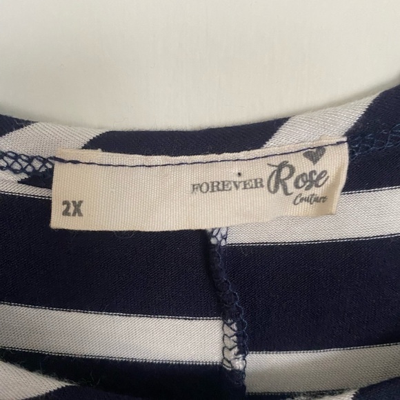 2x forever rose couture navy blue and white dress - Picture 5 of 5